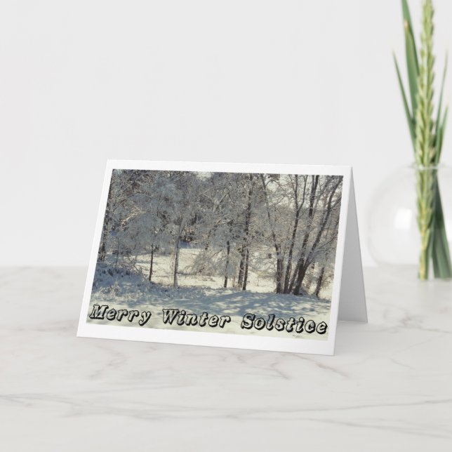 Merry Winter Solstice Holiday Card (Front)
