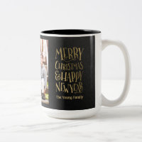 Merry Wishes Custom Photo Holiday Mug