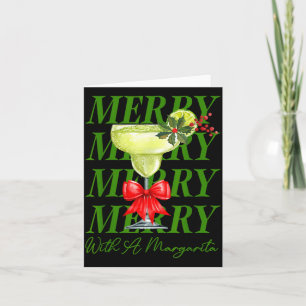 Merry With A Margarita Christmas Drinking Margarit Card