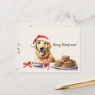 Merry Woof-mas Dog Cookies Christmas Postcard
