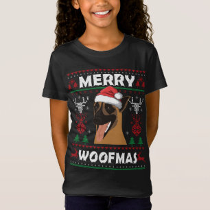 Merry Woofmas Belgian Malinois Christmas Dog Lover T-Shirt