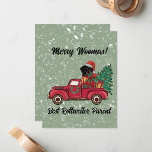 Merry Woofmas! Best Rottweiler Mum Personalised Card