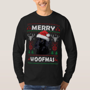 Merry Woofmas Black Lab Christmas Dog Lover Xmas G T-Shirt