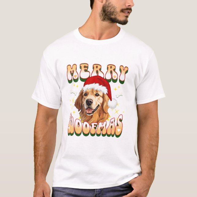 Merry Woofmas Christmas Dog T-Shirt (Front)