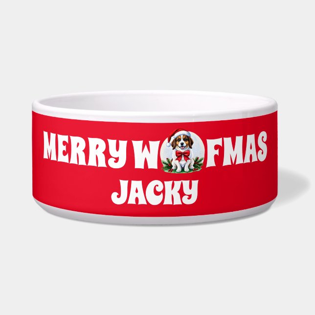 Merry Woofmas Christmas Pet Dog  (Front)