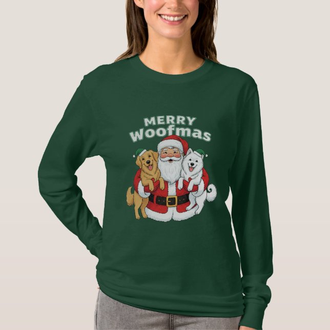 Merry Woofmas Christmas T-Shirt (Front)