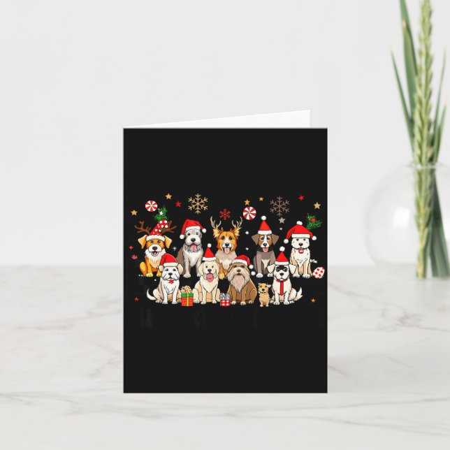 Merry Woofmas Cute Christmas Dogs Merry Christmas  Card (Front)