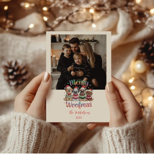 Merry Woofmas Dog Christmas Holiday Card