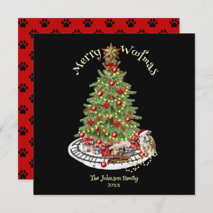 Merry Woofmas Dog Design- English Bulldog Holiday Card