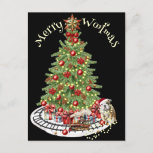 Merry Woofmas Dog Design- English Bulldog Postcard