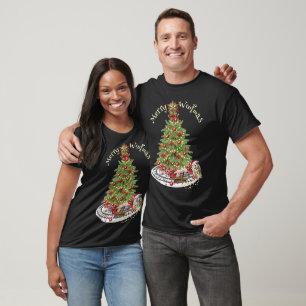 Merry Woofmas Dog Design- English Bulldog T-Shirt