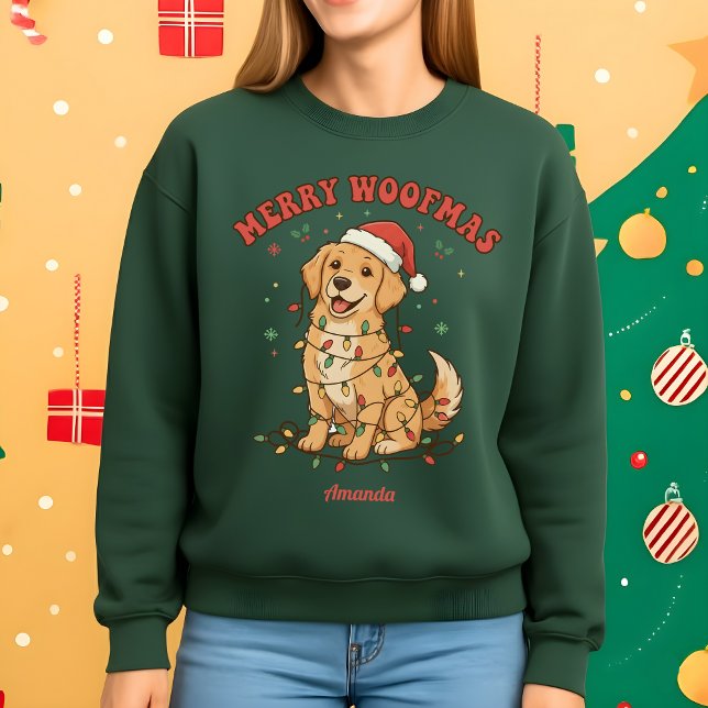 Merry Woofmas Funny Dog Christmas Sweatshirt (Creator Uploaded)