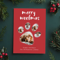 Merry Woofmas Funny Pet Dog Photo Christmas