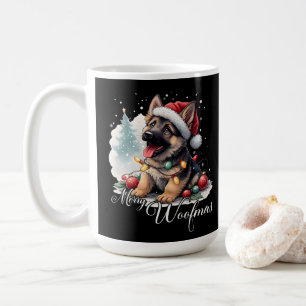 Merry Woofmas German Shepherd Coffee Mug