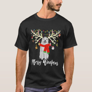 Merry Woofmas Great Pyrenees Reindeer Christmas Do T-Shirt