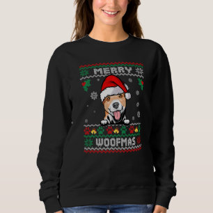 Merry Woofmas Jack Russell Terrier Dog Christmas U Sweatshirt