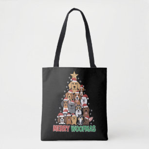 Merry Woofmas Merry Christmas Dog Lovers Tote Bag