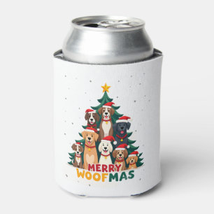 Merry Woofmas - Merry Christmas For Dog Lovers (2) Can Cooler