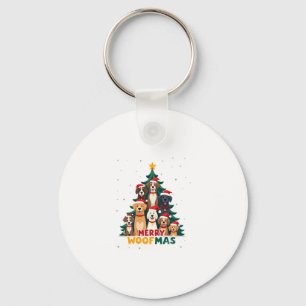 Merry Woofmas - Merry Christmas For Dog Lovers (2) Key Ring