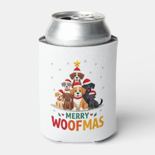 Merry Woofmas - Merry Christmas For Dog Lovers (3) Can Cooler