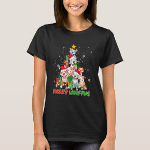 Merry Woofmas Merry Christmas For Pitbull Dog T-Shirt