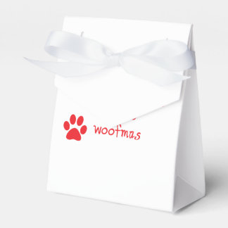 Merry Woofmas Paw Print Red Statement Ceramic Orna Favour Box