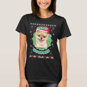 Merry Woofmas Pomeranian T-Shirt