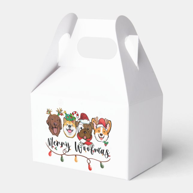 Merry Woofmas Typography Favour Box (Front Side)