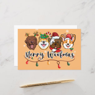 Merry Woofmas Typography Scrapbook Paper