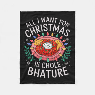 Merry Xmas All I Want For Christmas Bhature Men Wo Fleece Blanket