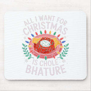 Merry Xmas All I Want For Christmas Bhature Men Wo Mouse Pad