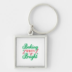 Merry Xmas Baking Spirits Bright Key Ring