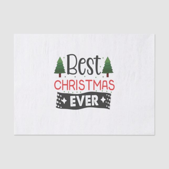 Merry Xmas Best Christmas Ever Tissue Paper (Front)