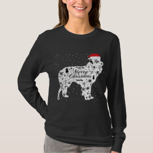 Merry Xmas Border Collie Dog Christmas T-Shirt