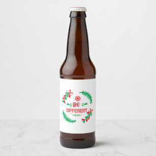 Merry Xmas Christmas Be Different Beer Bottle Label