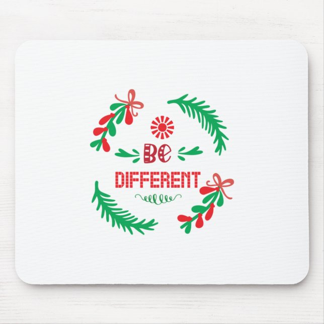 Merry Xmas Christmas Be Different Mouse Pad (Front)