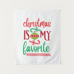 Merry Xmas Christmas Is My Favourite Tapestry
