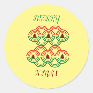 Merry Xmas Classic Round Sticker
