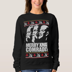MERRY XMAS COMRADE Ugly Christmas Sweater Marx Eng