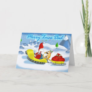 merry xmas dad santa holiday card
