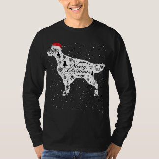 Merry Xmas English Setter Dog Christmas T-Shirt