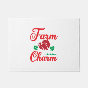 Merry Xmas Farm Charm Doormat