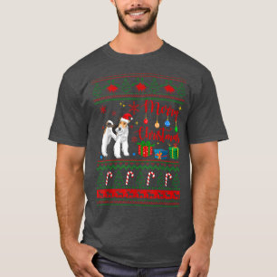 Merry Xmas Fo Terrier Ugly Sweater Santa Claus Hat