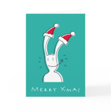 Merry Xmas Greeting Card by BixTheRabbit