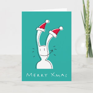 Merry Xmas Greeting Card by BixTheRabbit