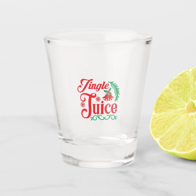 Merry Xmas Happy Jingle Juice Shot Glass (Front)