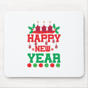 Merry Xmas Happy New Year Mouse Pad