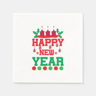 Merry Xmas Happy New Year Napkin