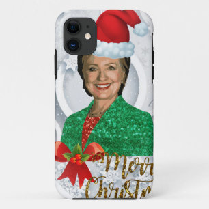 merry xmas Hillary clinton Case-Mate iPhone Case