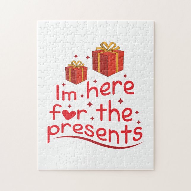 Merry Xmas I Am Here For The Present Jigsaw Puzzle (Vertical)